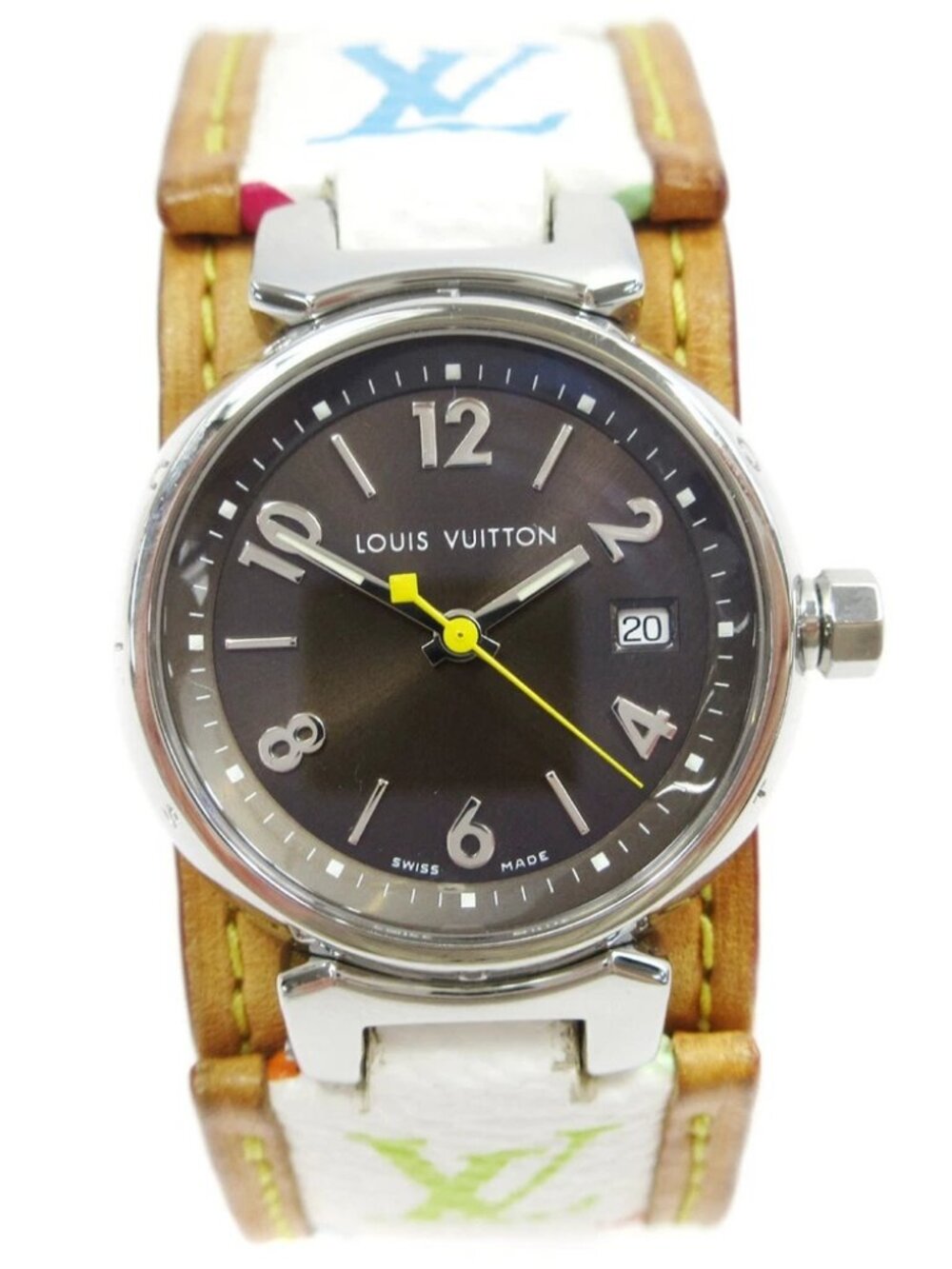 Louis Vuitton Q1211 Tambour Quartz Wristwatch Watch Multicolor
